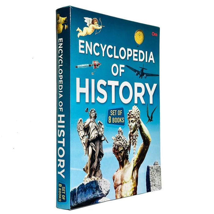Encyclopedia Of History Collection Of 8 Books Set ( Ancient History, Prominent Civilisations, French Revolution, World War ) - The Book Bundle