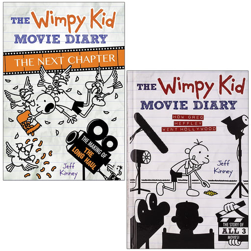 The Wimpy Kid Movie Diary Collection 2 Books Set By Jeff Kinney (The Next Chapter, How Greg Heffley Went Hollywood) - The Book Bundle