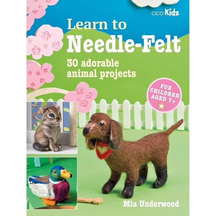 Learn to Needle-Felt, Knitted Home, Cute & Easy Crochet with Flowers, Children's Learn to Sew Book 4 Books Collection Set - The Book Bundle