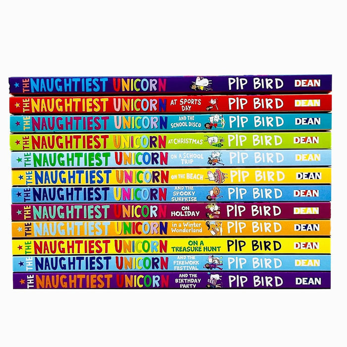 The Naughtiest Unicorn Series 12 Books Collection Set by Pip Bird (Naughtiest Unicorn, Sports Day, School Disco, Christmas, School Trip ) - The Book Bundle