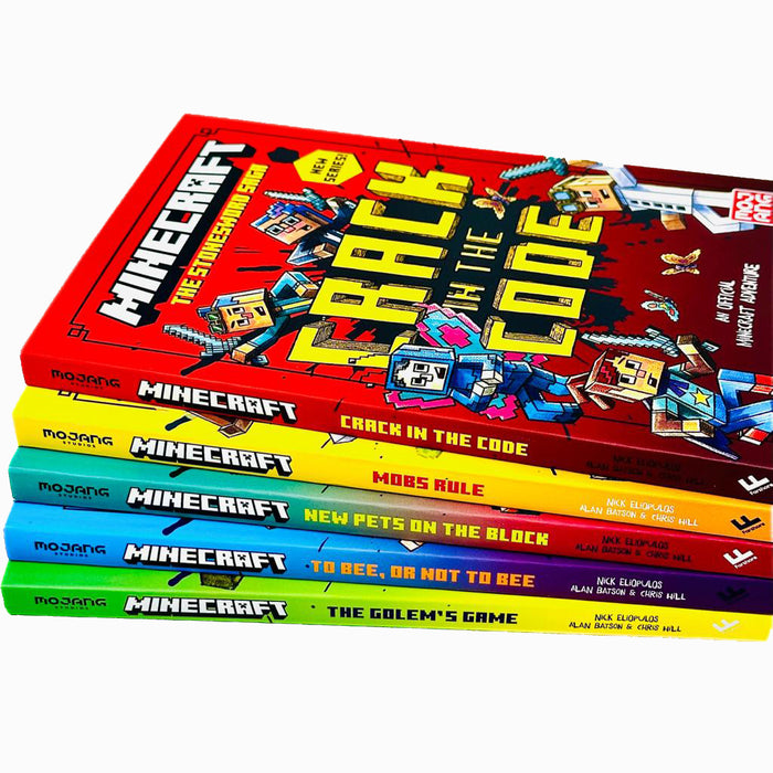 Minecraft Stonesword Saga Series 5 Books Set by Nick Eliopulos (Golem’s Game ) - The Book Bundle