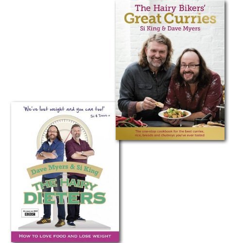 Hairy Bikers Collection 2 Books Set, (The Hairy Bikers' Great Curries and [PaperBack] The Hairy Dieters: How to Love Food and Lose Weight) - The Book Bundle