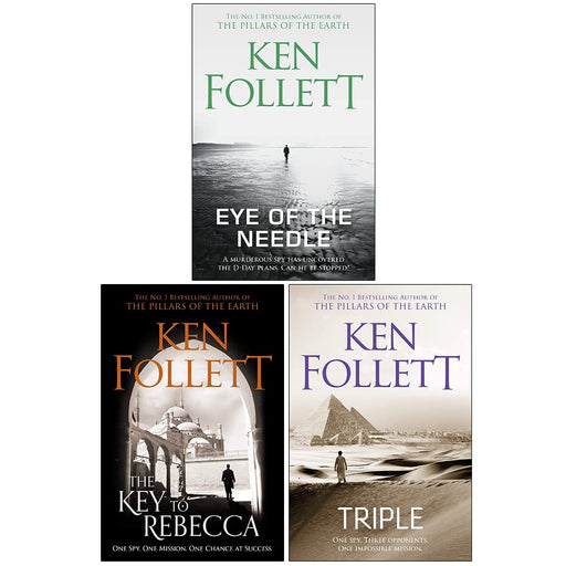 Ken Follett Collection 3 Books Set (Eye of the Needle, The Key to Rebecca, Triple) - The Book Bundle