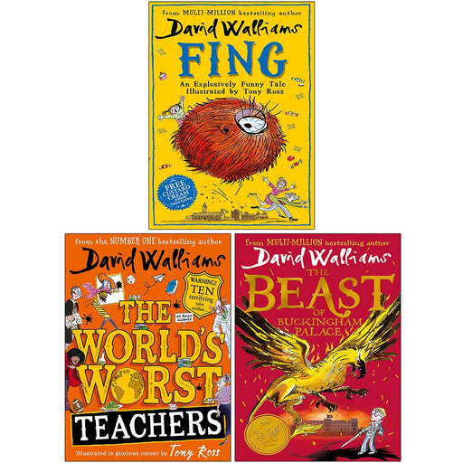 David Walliams Collection 3 Books Set (Fing, The World’s Worst Teachers, The Beast of Buckingham Palace) - The Book Bundle