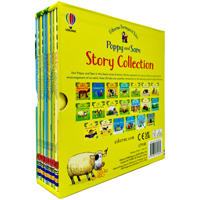 Usborne Farmyard Tales Poppy and Sam Series 20 Books Collection Box Set By Heather Amery - The Book Bundle