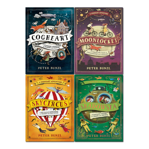A Cogheart Adventure Series 4 Books Set by Peter Bunzl Shadowsea, Skycircus - The Book Bundle