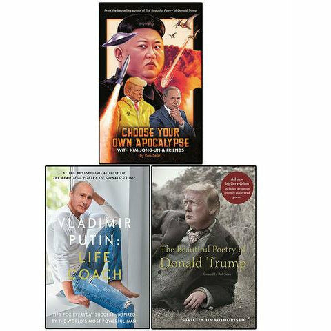 Choose Your Own Apocalypse , Vladimir Putin & Beautiful Poetry of Donald Trump 3 books set by Rob Sears - The Book Bundle