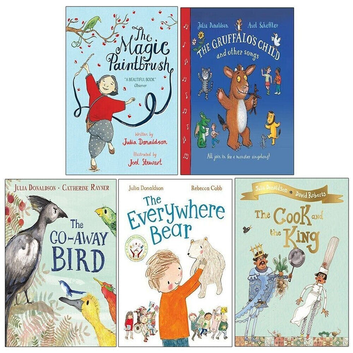 Julia Donaldson Collection 5 Books Set Everywhere Bear, Go-Away Bird,Magic Pain - The Book Bundle