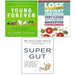 Very Clever Gut Plan Diet,Young Forever,Super Gut William Davis 3 Books Set - The Book Bundle