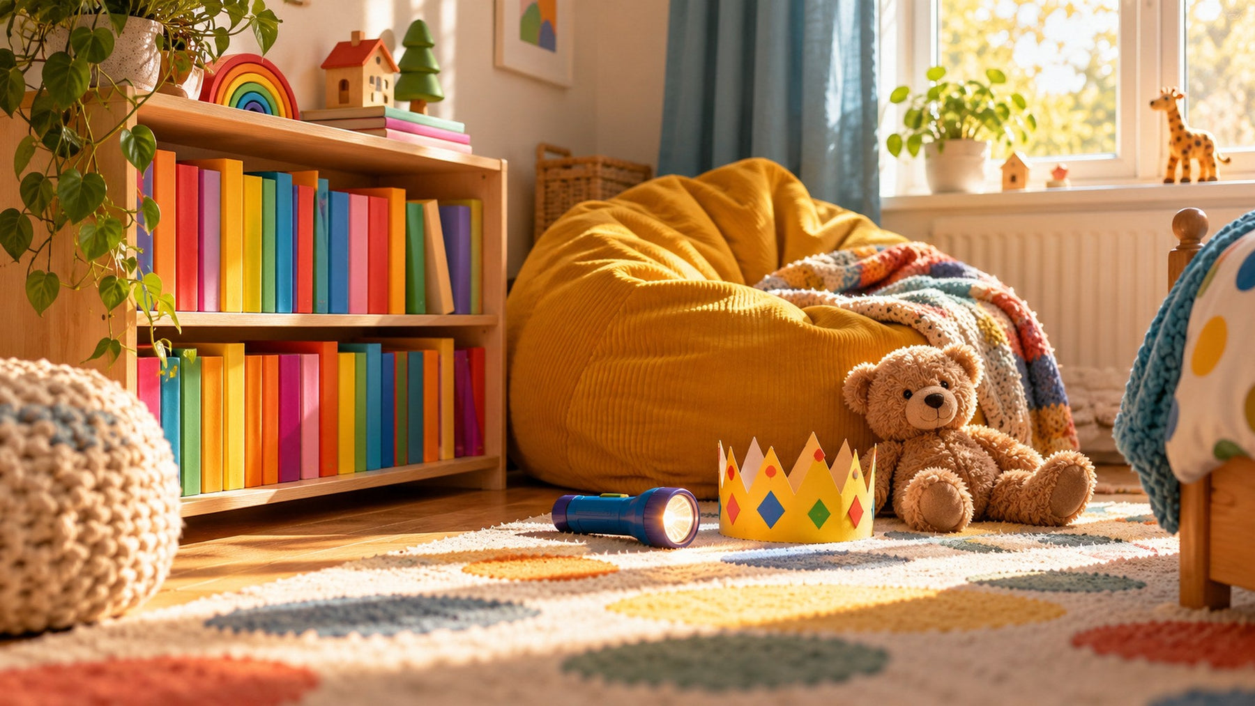 David Walliams books in order on a colourful bookshelf in a child's bedroom