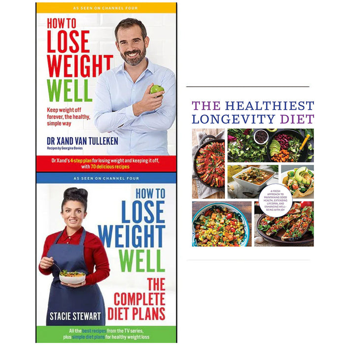 How to Lose Weight Well, The Complete Diet Plans, The Healthiest Longevity Diet 3 Books Collection Set - The Book Bundle