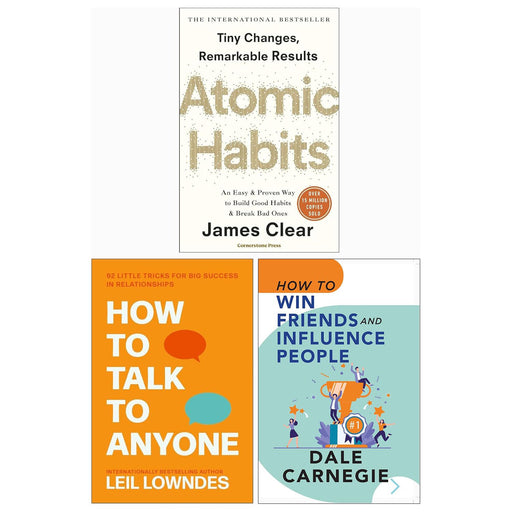 How to Win Friends Influence People, Atomic Habits, How to Talk to Anyone 3 Books Collection Set - The Book Bundle