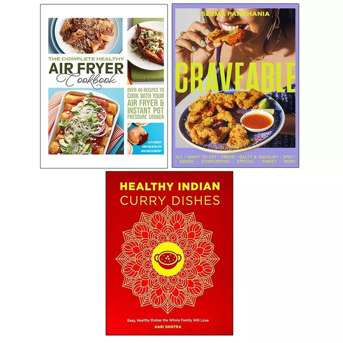Craveable,Healthy Indian Curry Dishes,Complete Healthy Air Fryer 3 Books Set - The Book Bundle