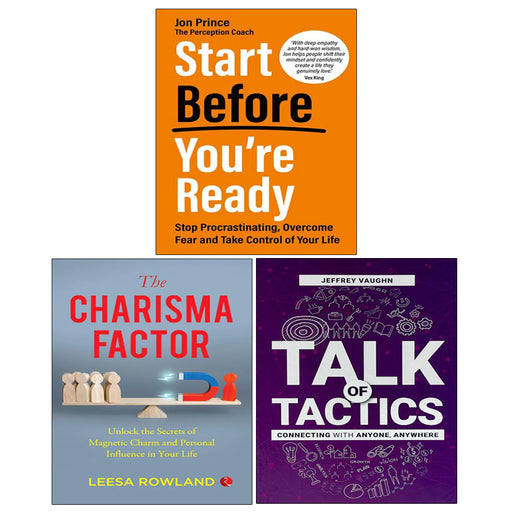 The Charisma Factor, Start Before You’re Ready, Talk of Tactics 3 Books Collection Set - The Book Bundle