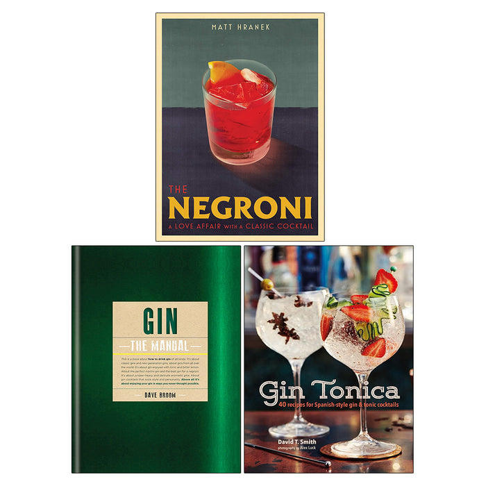 The Negroni, Gin: The Manual, Gin Tonica 3 Books Collection Set