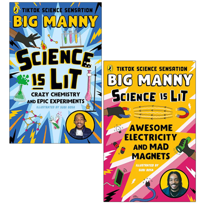 Big Manny 2 Books Collection Set (Awesome Electricity and Mad Magnets, Science is Lit) - The Book Bundle