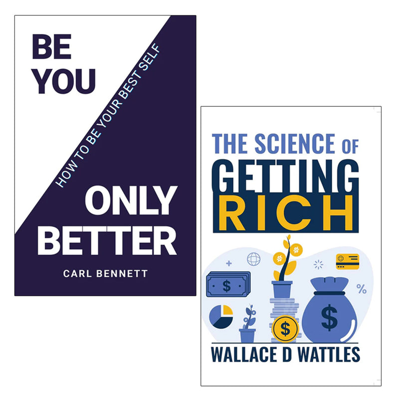 The Science of Getting Rich, BE YOU, ONLY BETTER 2 Books Collection Set - The Book Bundle