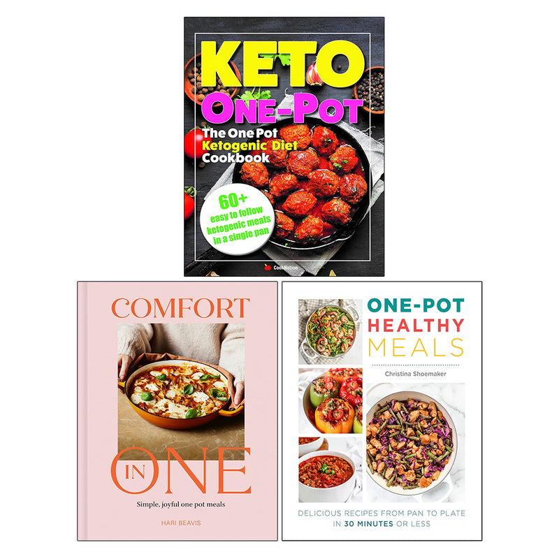 The One Pot Ketogenic Diet Cookbook, Comfort in One(HB), One Pot Healthy Meals 3 Books Collection Set - The Book Bundle