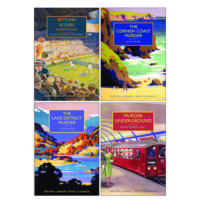 British Library Crime Classics Series Collection 4 Books Set (Murder Underground, The Lake District Murder, The Cornish Coast Murder & Settling Scores) - The Book Bundle