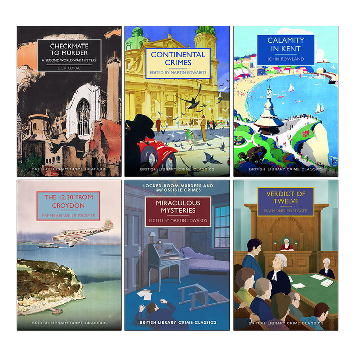 British Library Crime Classics Series Collection 6 Books Set (Verdict of Twelve, Calamity in Kent, Continental Crimes, Miraculous Mysteries & More) - The Book Bundle