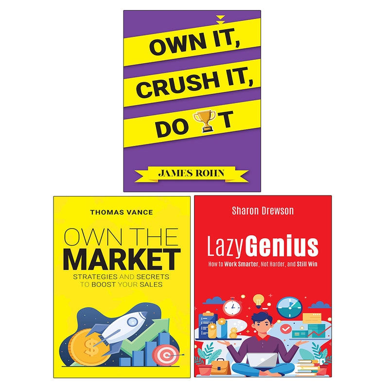OWN THE MARKET, Lazy Genius, OWN IT CRUSH IT DO IT 3 Books Collection Set - The Book Bundle