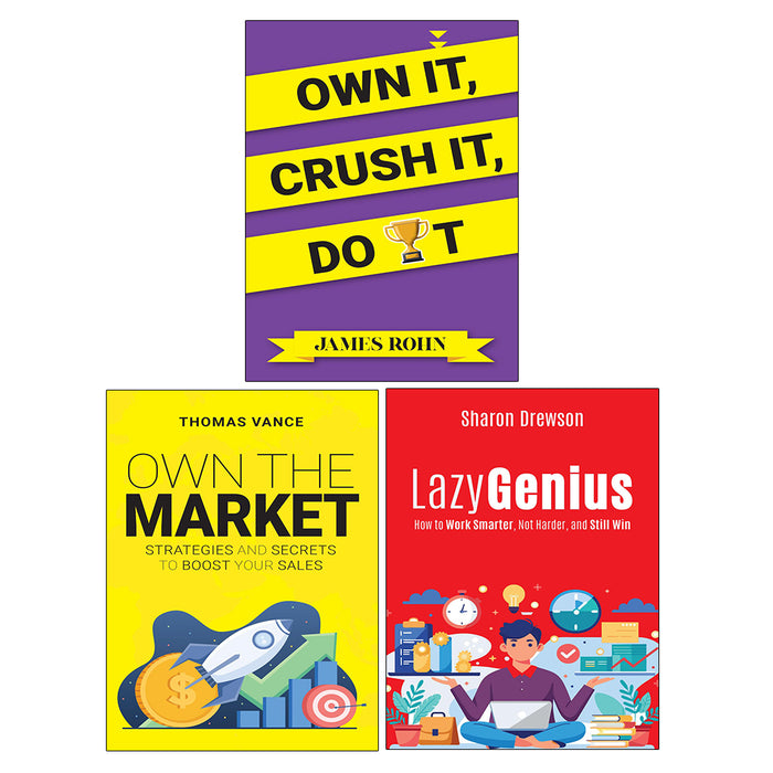 OWN THE MARKET, Lazy Genius, OWN IT CRUSH IT DO IT 3 Books Collection Set