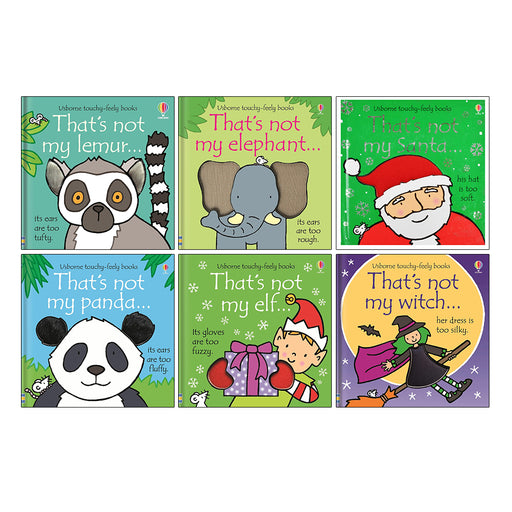 That's not my Series 6 Books Collection Set by Fiona Watt (Lemur, Elephant, Santa, Panda, Elf & Witch) - The Book Bundle