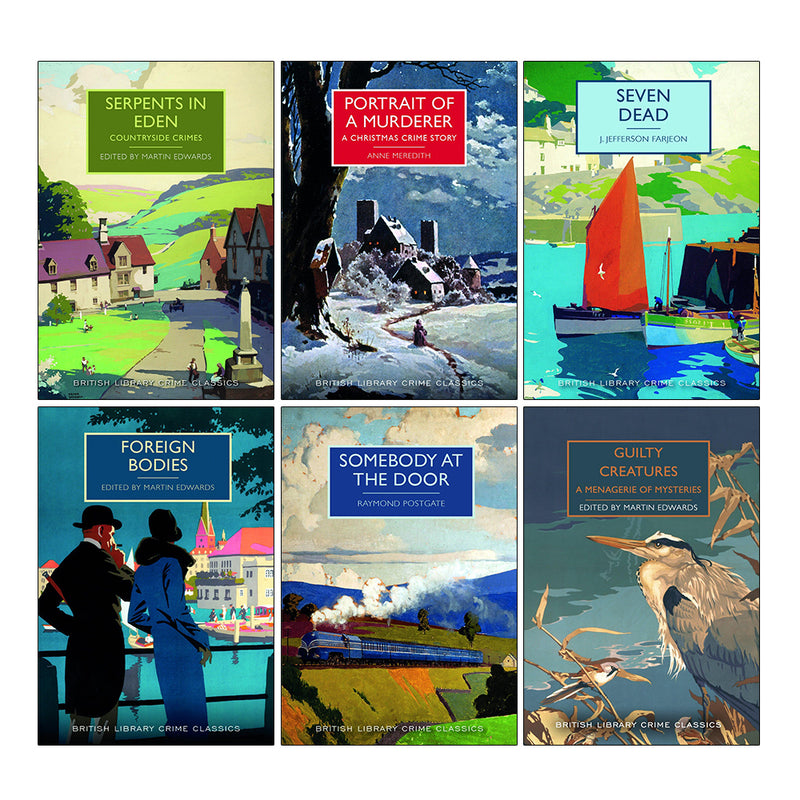 British Library Crime Classics Series Collection 6 Books Set (Guilty Creatures A Menagerie of Mysteries, Seven Dead, Somebody at The Door & More) - The Book Bundle