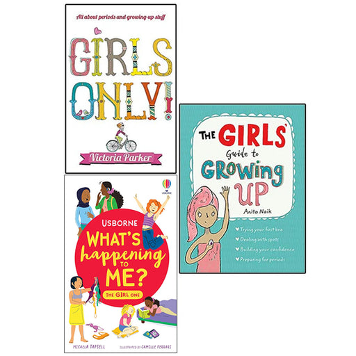Girls Only, What's Happening To Me? The Girl One, The Girls' Guide to Growing Up 3 Books Collection Set - The Book Bundle