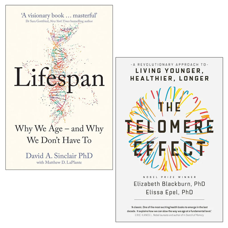 Lifespan Dr David A. Sinclair, The Telomere Effect 2 Books Collection Set - The Book Bundle