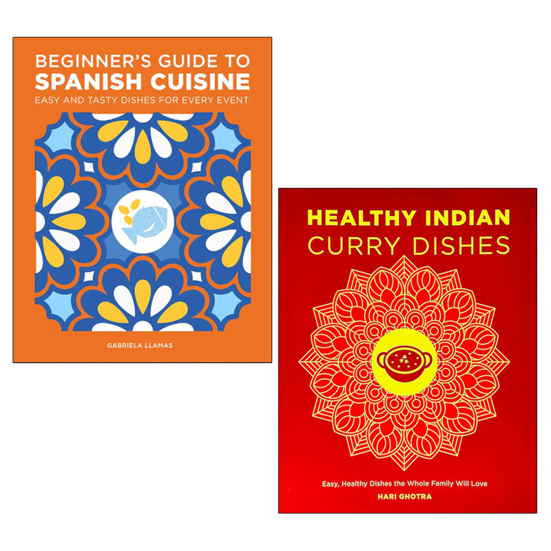 Beginner's Guide to Spanish Cuisine, Healthy Indian Curry Dishes 2 Books Collection Set - The Book Bundle