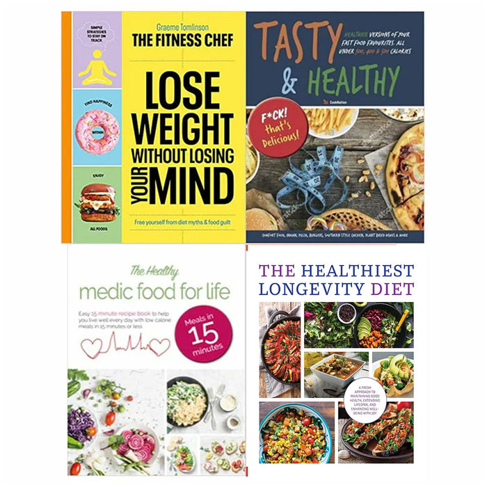 THE FITNESS CHEF, Tasty & Healthy, The Healthy Medic, The Healthiest Longevity Diet 4 Books Set - The Book Bundle