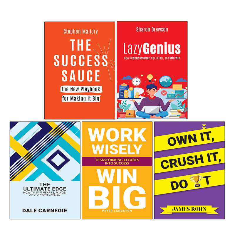 Success Sauce, Lazy Genius, Ultimate Edge, Work Wisely Win Big, Own It Crush It Do It 5 Books Collection Set - The Book Bundle