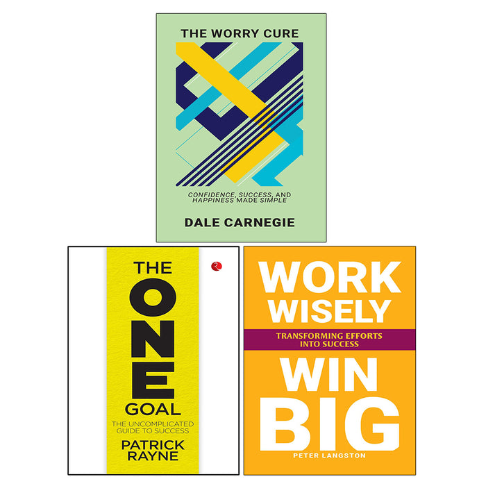 THE ONE GOAL, WORK WISELY WIN BIG, The Worry Cure 3 Books Collection Set