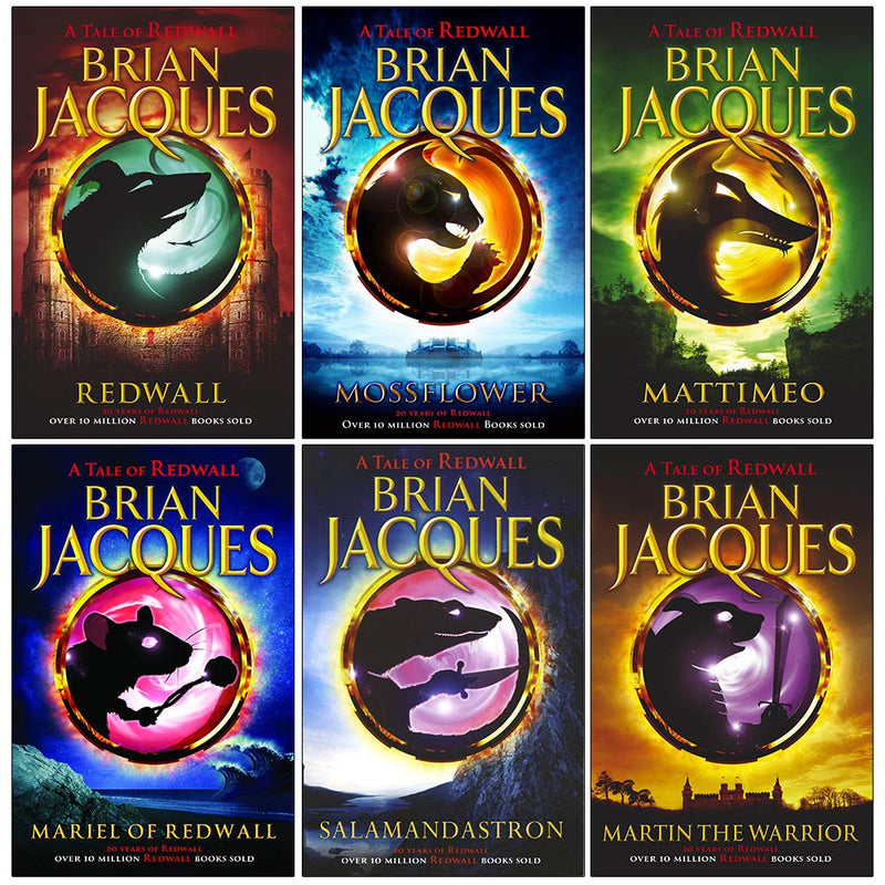 Redwall Book Series 1 to 6 Books Collection Set By Brian Jacques (Redwall, Mossflower, Mattimeo & More) - The Book Bundle