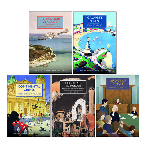 British Library Crime Classics Series Collection 5 Books Set (Checkmate to Murder, Verdict of Twelve, Calamity in Kent & More) - The Book Bundle