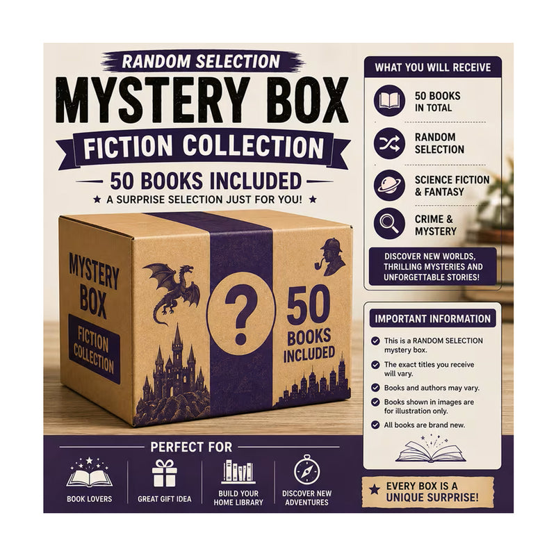 Mystery Box Random Selection – 50 Fiction Books Set – Science Fiction, Fantasy, Crime & Mystery