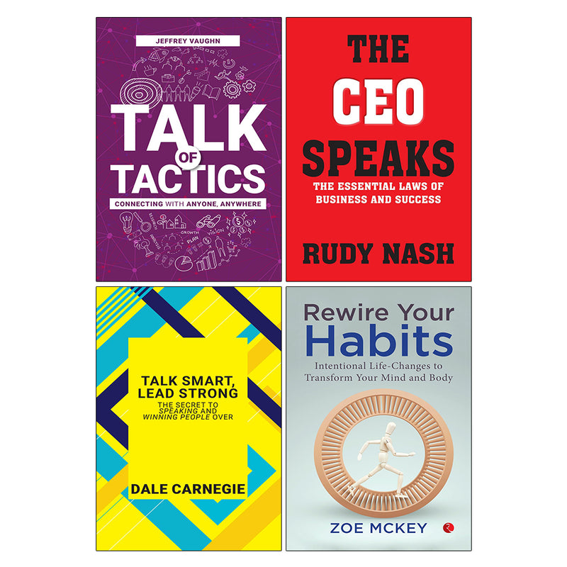 Rewire Your Habits, Talk Smart Lead Strong, The CEO Speaks, Talk of Tactics 4 Books Collection Set - The Book Bundle