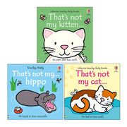 That's not my Series 3 Books Collection Set by  Fiona Watt (That's Not My Kitten,That's not my cat,That's not my hippo) - The Book Bundle