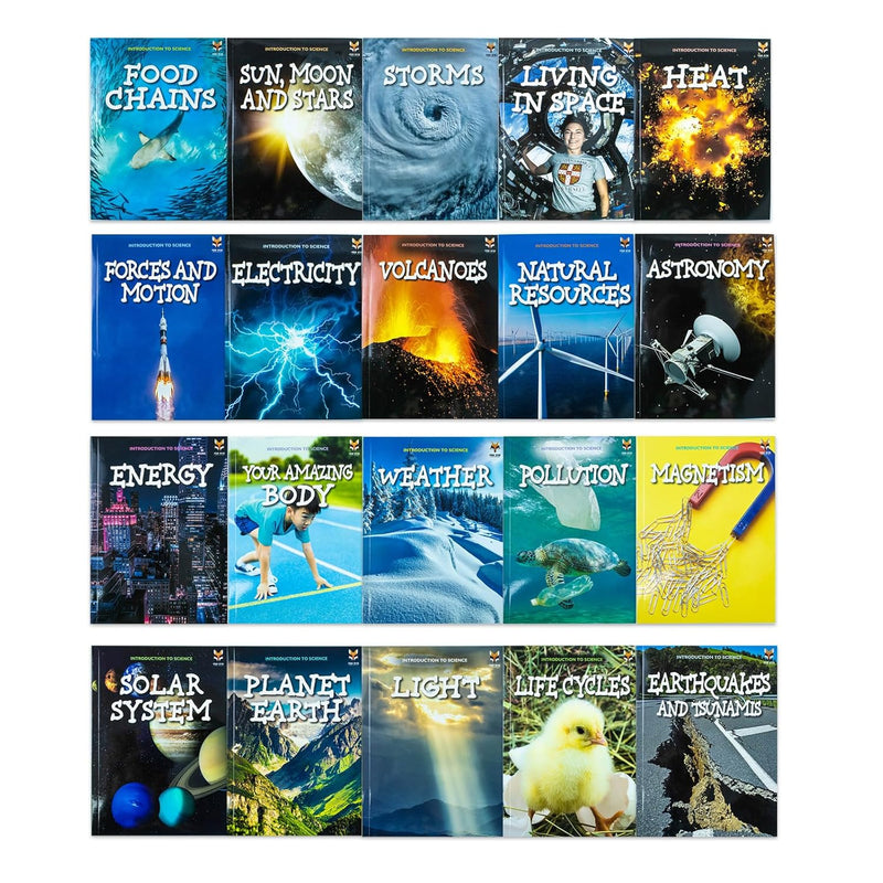 Introduction to Science for Beginners 20 Books Collection Box Set by Jasmine Brooke (Electricity, Food Chains, Forces and Motion, Heat, Natural Resources)