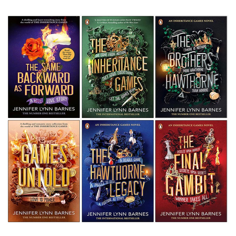 The Inheritance Games Series By Jennifer Lynn Barnes 6 Books Collection Set (Games Untold (HB), The Same Backward as Forward (HB)The Brothers Hawthorne & More) - The Book Bundle