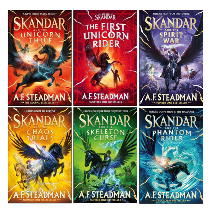 Skandar Series 6 Books Collection Set By A.F. Steadman (Skandar and the Chaos Trials, Skandar and the Phantom Rider & More)