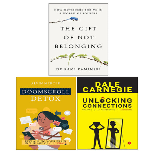 Doomscroll Detox, The Gift of Not Belonging(HB), Unlocking Connections Awkward 3 Books Collection Set - The Book Bundle