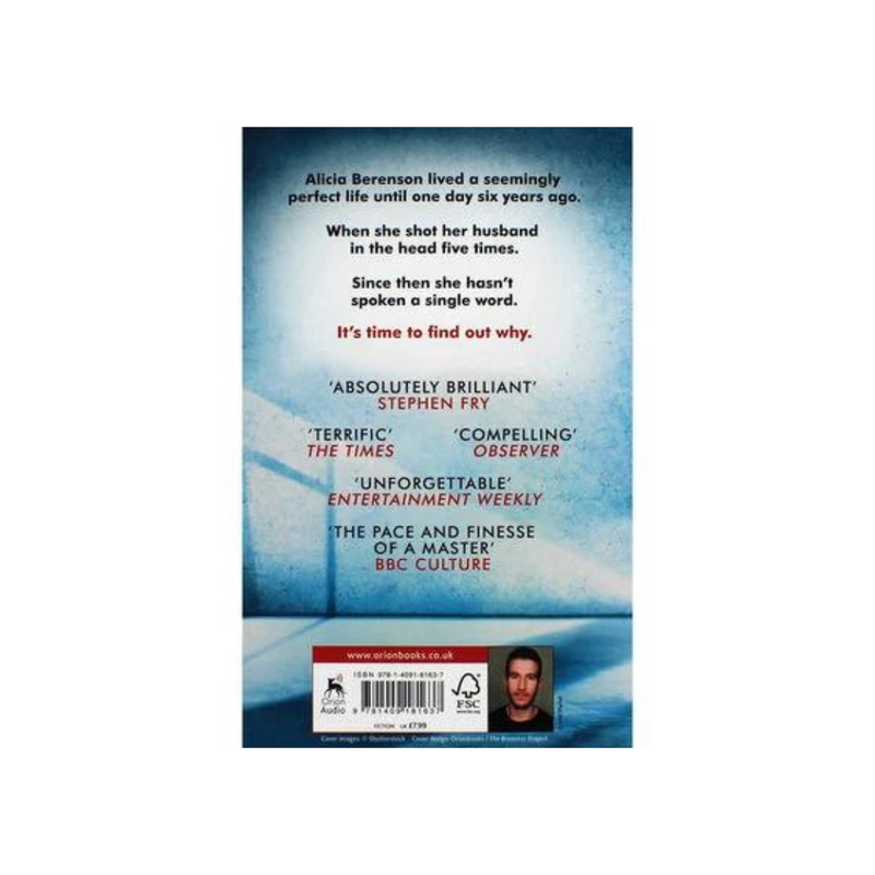 Paperback of The Silent Patient by Alex Michaelides, a fiction novel published by Orion, featuring a cover with dark and mysterious artwork.