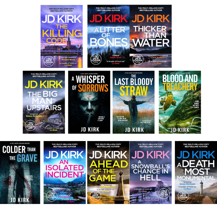 DCI Logan Crime Thrillers 1-12 Books Collection Set By JD Kirk - The Book Bundle