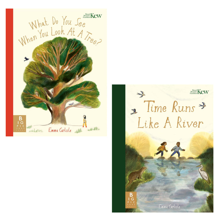 Emma Carlisle 2 Books Set (What Do You See When You Look At a Tree? , Time Runs Like A River Hardcover ) - The Book Bundle