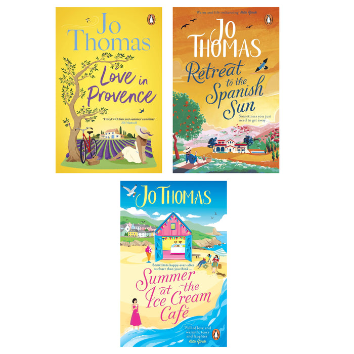 Jo Thomas  3 Books Set (Love In Provence, Retreat to the Spanish Sun, Summer at the Ice Cream Café) - The Book Bundle