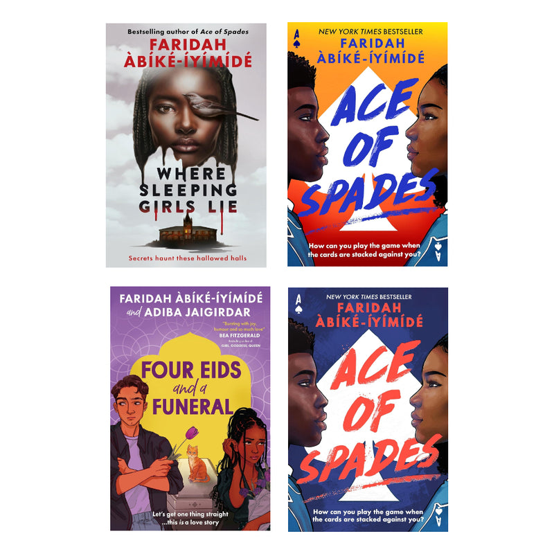 Faridah Àbíké-Íyímídé 4 Books Set (Where Sleeping Girls Lie, Ace of Spades - Special Edition, Four Eids and a Funeral, Ace of Spades ) - The Book Bundle
