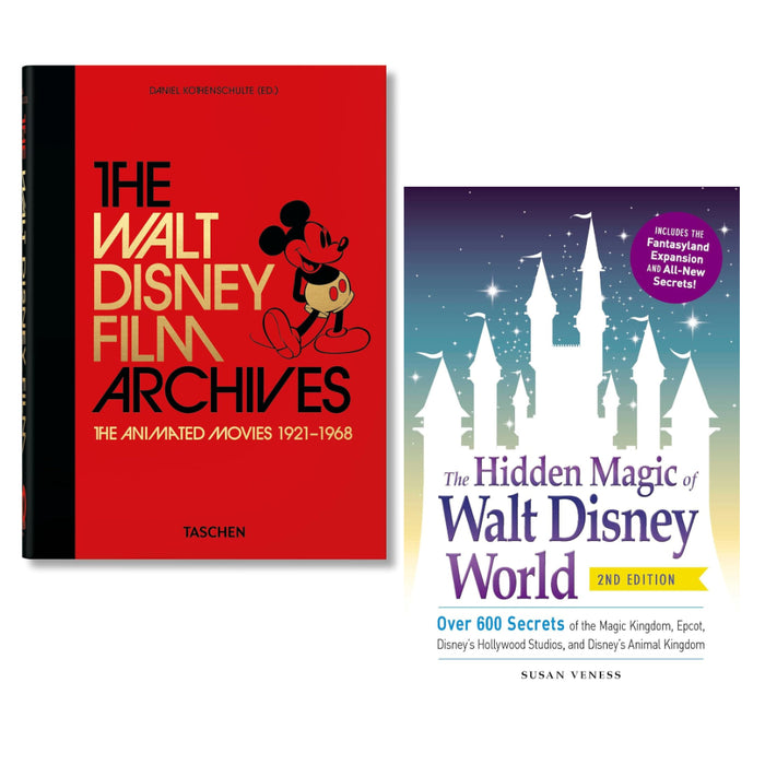 The Walt Disney Film Archives (HB) & The Hidden Magic of Walt Disney World 2 Books Set - The Book Bundle