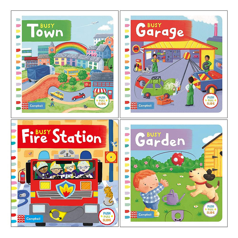 Busy Book Series For Toddlers Brightly Illustrated And Engaging 4 Books Collection Set - Ages 3-5 - Board Book - The Book Bundle